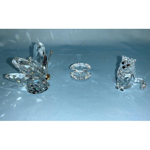 123 - Swarovski - Butterfly; Clam Shell; Cat