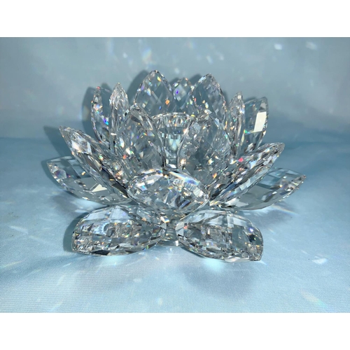 129 - Swarovski - large flower head candle holder