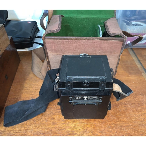 760 - A Thornton Pickard RUBY HORIZONTAL camera, cased and others