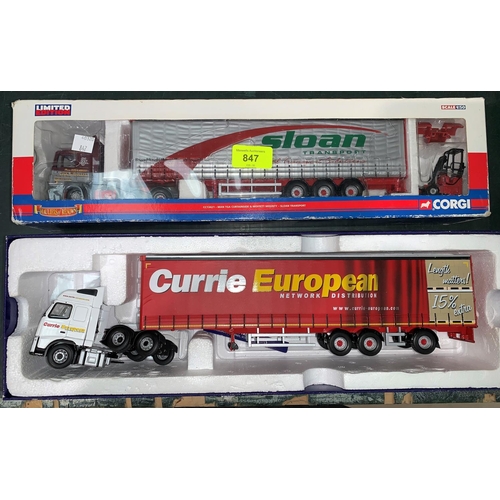 847 - Corgi originally boxed Haulier of Renown Volvo FH Super trailer & a Man TGA