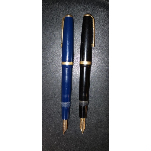 285 - Two Parker pens both with 14k gold nibs marked 585