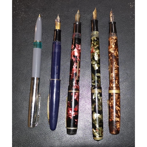 293 - Five various vintage fountain pens