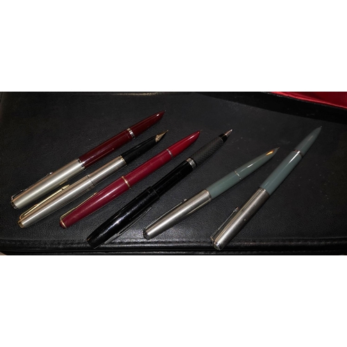 295 - 6 various Parker fountain pens