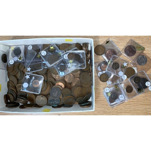 423 - A quantity of GB copper pennies and half pennies