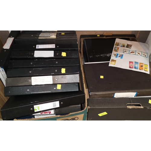 324 - 26 black files containing a varied selection used stamps