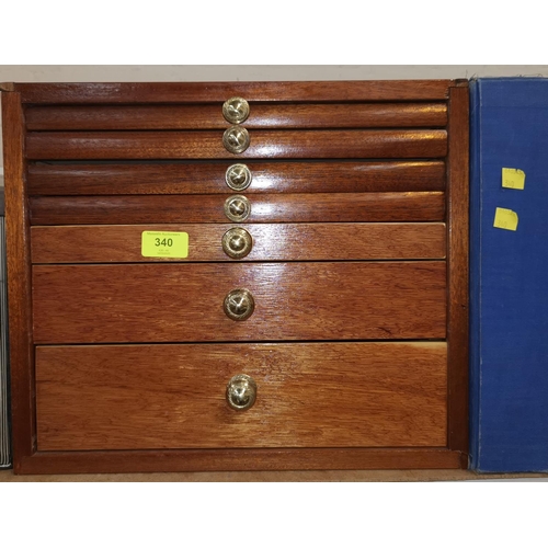 340 - A collector's cabinet for coins and a similar item