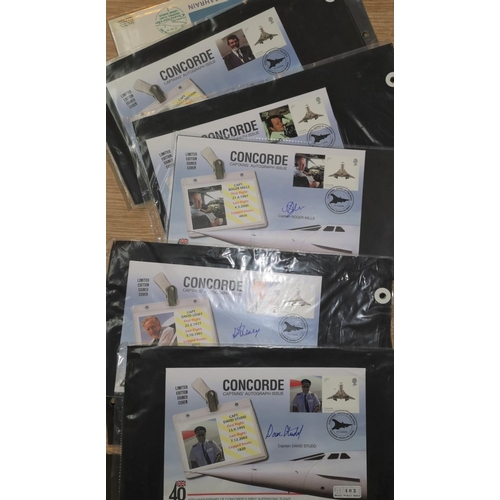 409 - A selection of Concord First Day covers signed by the Pilots etc