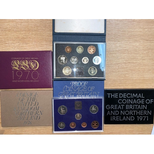 467 - GB coin sets 1970-71-78-82-89