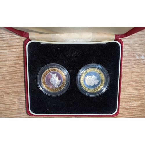 476 - Piedfort £2 coin sets 1997 - 1998
