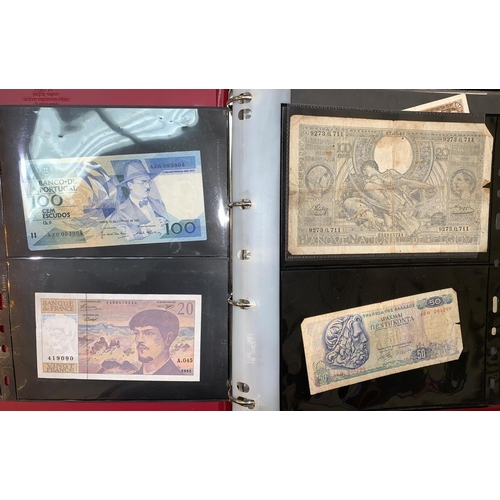 520 - An album of various world bank notes