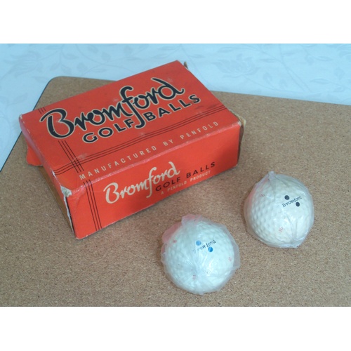 795 - An originally boxed set of 6 Bromford golf balls each with original wrapper