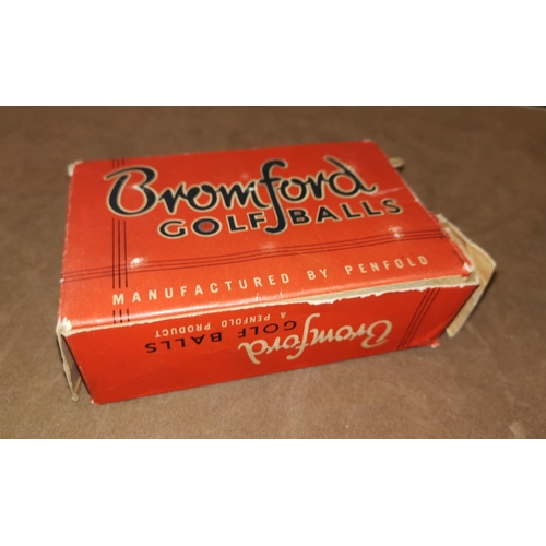 795 - An originally boxed set of 6 Bromford golf balls each with original wrapper