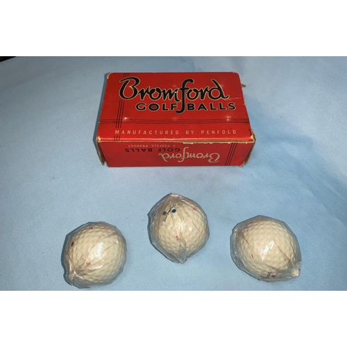 795 - An originally boxed set of 6 Bromford golf balls each with original wrapper