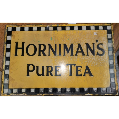 314A - A Horniman's Pure tea enamel sign a.f