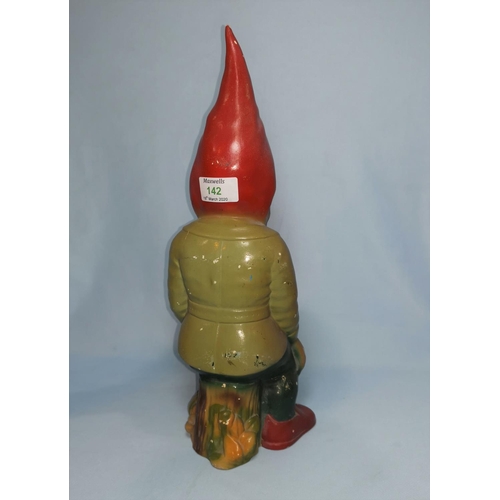 142 - An early Sylvac seated gnome, No. 110, height 35 cm