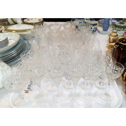 179 - A large selection of cut drinking glasses