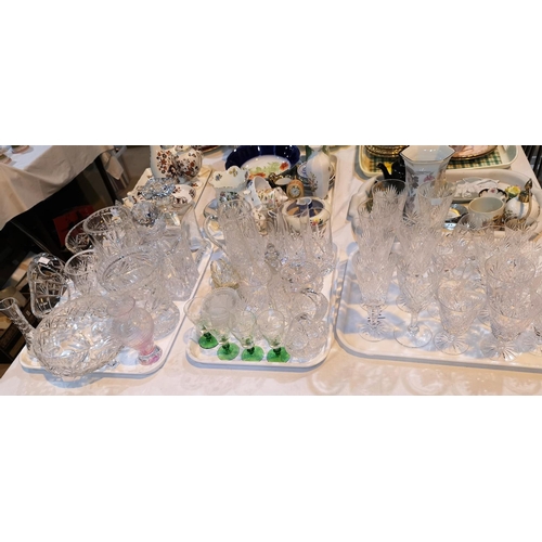 200 - A part suite of cut drinking glasses; other cut glassware