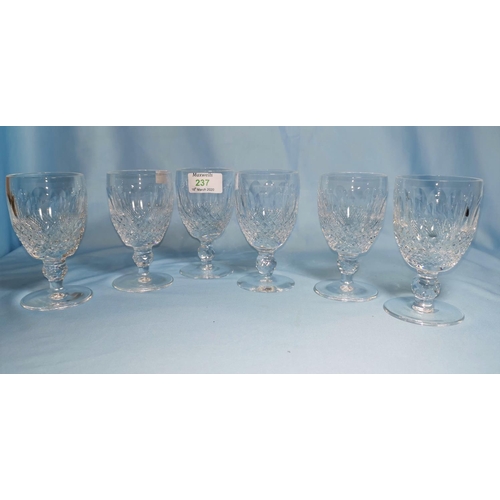 237 - A set of 6 Waterford crystal 