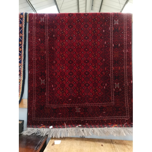 625 - A modern hand knotted Persian rug, wide multiple border, the field with all over Herati pattern, 230... 