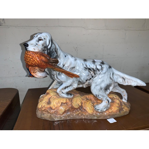 253C - Royal Doulton dog with pheasant HN2529 L 28cm (very slight chip to wing)