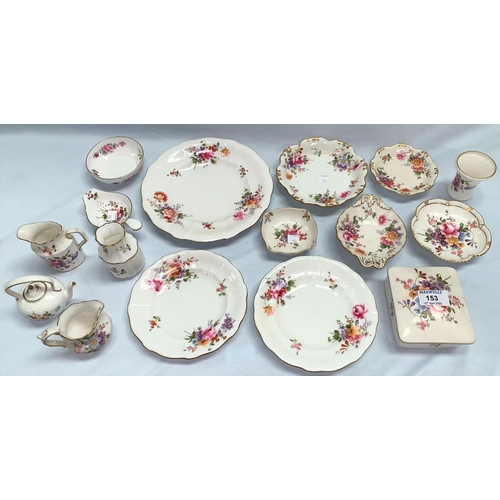 153 - An assortment of Royal Crown Derby 'Derby Posies' trinket ware (15 pieces)