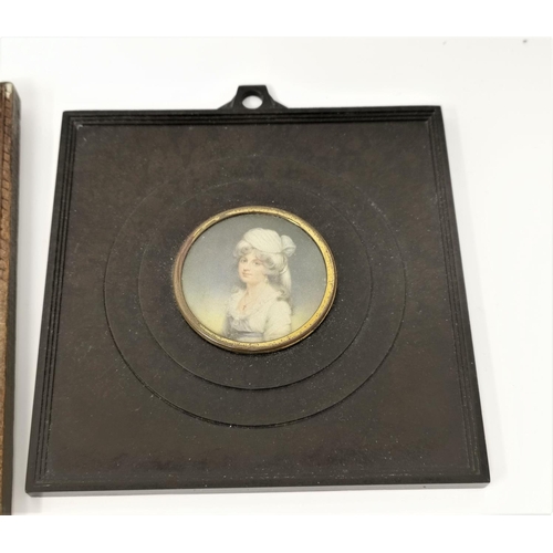 531 - A pressed brass picture of a farm girl, with mirror to the back, 18 x 23 cm overall; 2 others