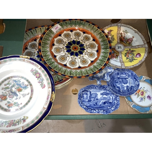257 - A pair of Royal Doulton Art Nouveau plates; an 