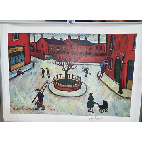 560 - Alan Loundes, Northern street scene, artist signed limited edition print