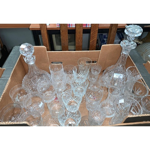 131 - A selection of cut drinking glasses and decanters