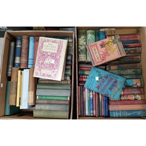 89 - A large collection of vintage childrens hard back books, comics & ephemera