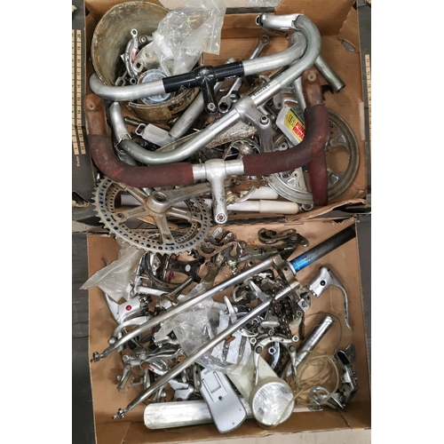 119 - A selection of vintage bike parts