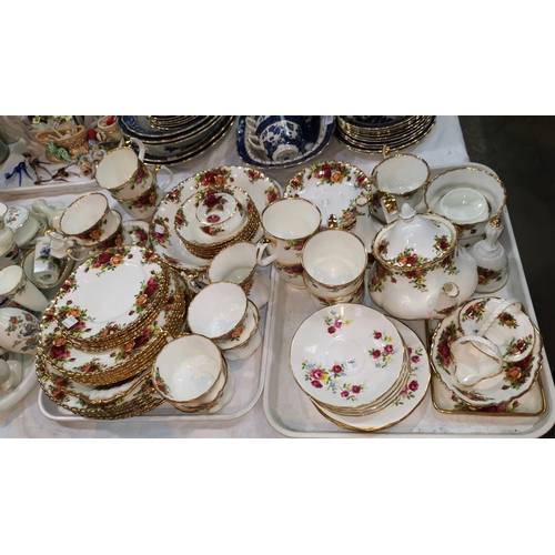 137A - A large selection of Royal Albert Old country Roses tea and dinner ware
