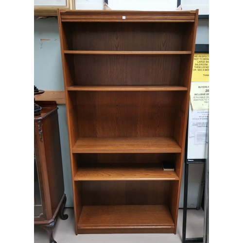 686 - A modern oak full height bookcase