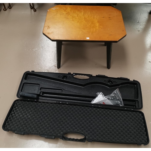 16 - A modern gun carrying case; a coffee table