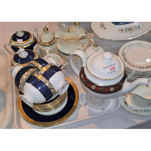 292 - A selection of decorative dining and teaware, including Wedgewood, Royal Doulton and Minton