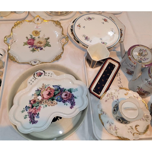 293 - A Spode 18th style tea and coffee pot, decorative china, serving platters etc