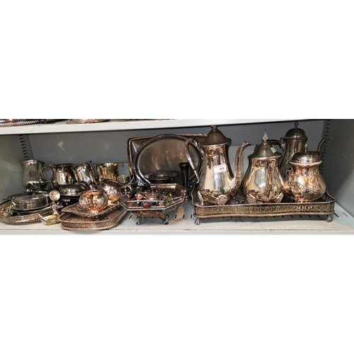 406 - A large selection of silver plate