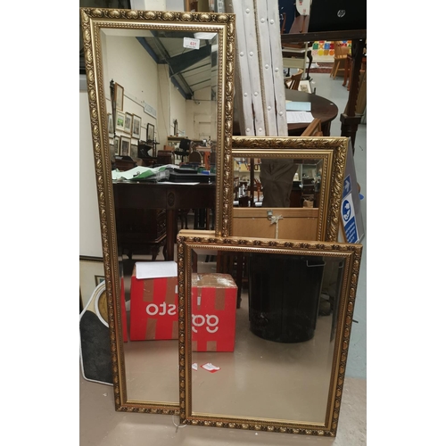 631 - A selection of gilt framed mirrors