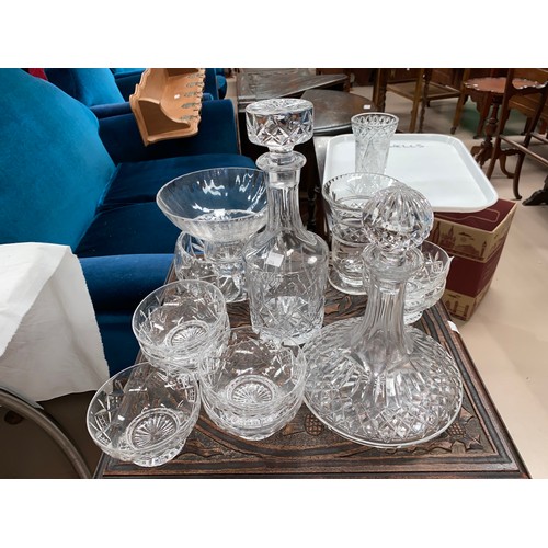 294 - A selection of cut drinking glasses and glassware; Edinburgh Crystal; etc.