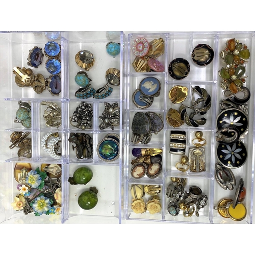 411 - A selection of various 60's and later clip on earrings