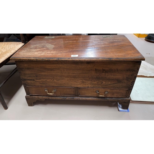 510 - An early19th century small oak mule chest
