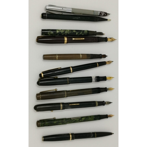 131 - A selection of vintage fountain pens