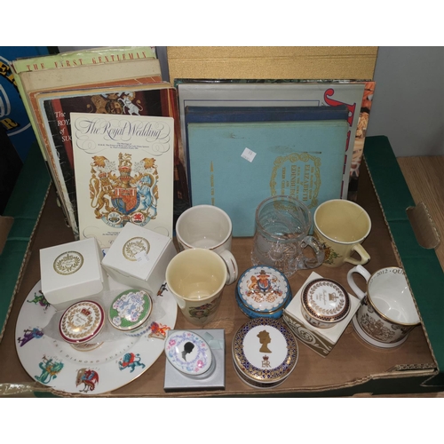 53 - A collection of Royal Commemorative china; books; pamphlets; etc.