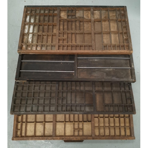 73 - Four vintage printing trays