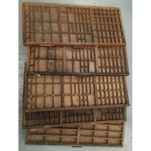 74 - Four vintage printing trays (some ww damage)