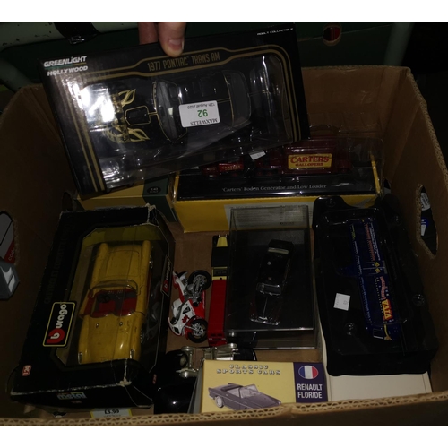 92 - A selection of scale model and other vehicles, boxed