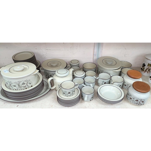 6 - A large selection of Hornsea Cornrose dinner and tea ware