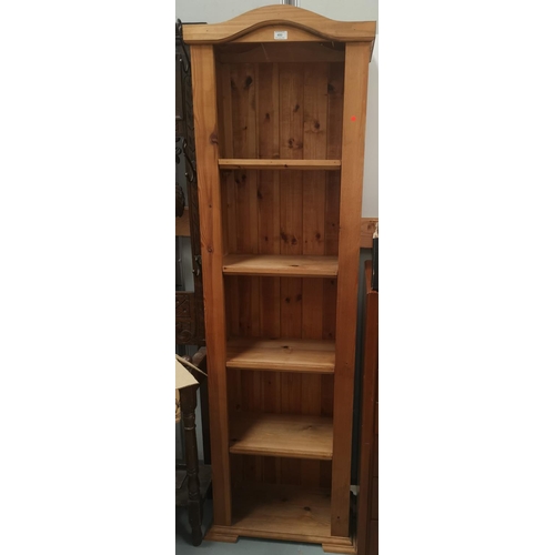 480 - A modern pine tall bookcase