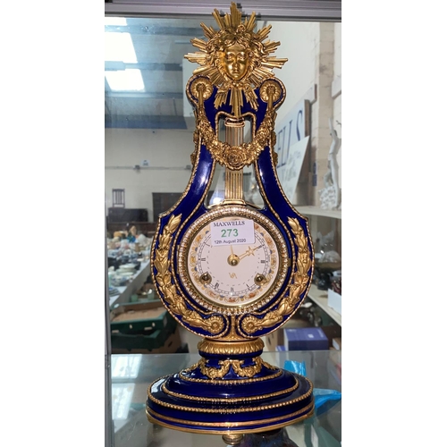 273 - A ceramic clock, reproduction of the V&A Museum Marie-Antoinette clock, height 38 cm