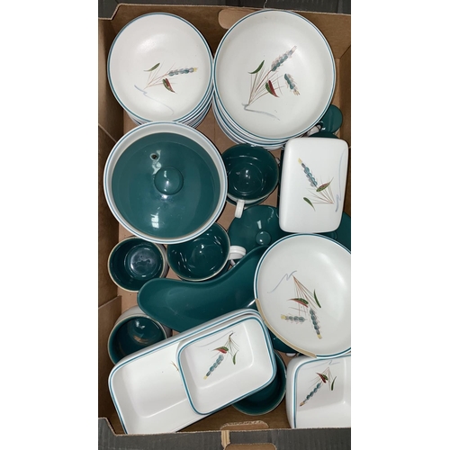 298 - A large selection of Denby Green Wheat dinner and tea ware , approx 160 pieces